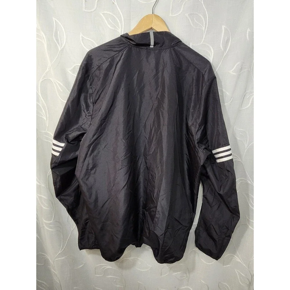 Adidas Running Response Jacket Windbreaker Black Thumb Holes Women/Men Sz Medium