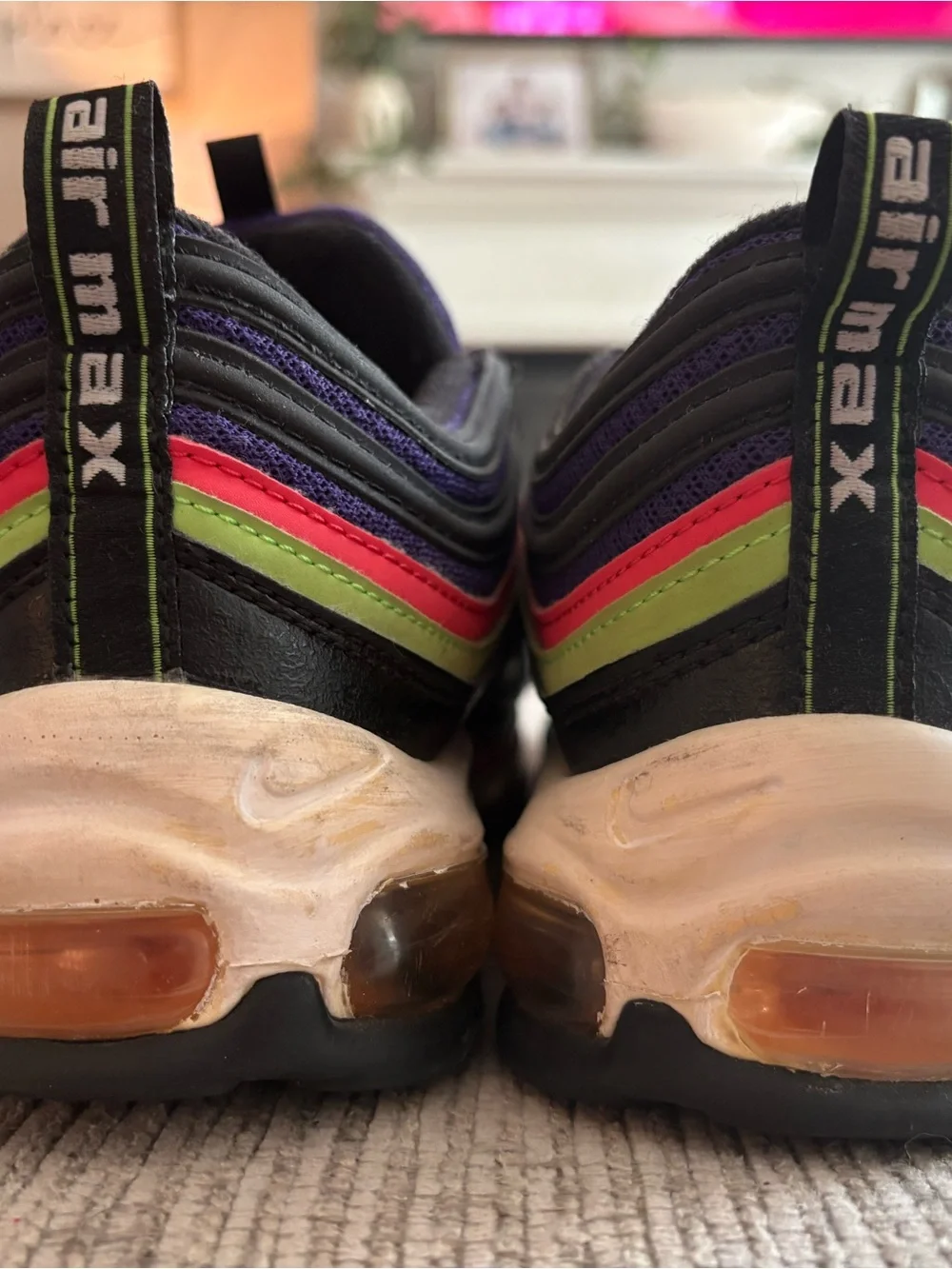 Men’s Nike air max rainbow running sneakers