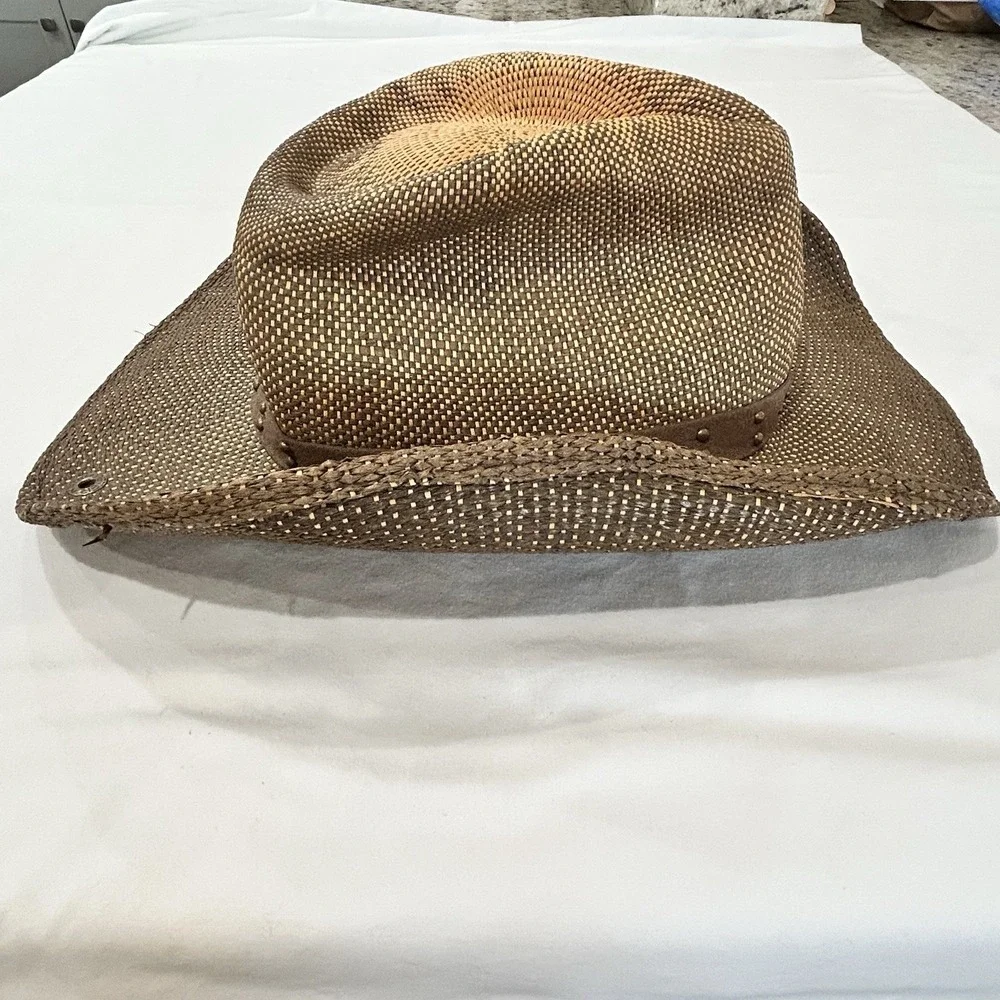Peter Grimm Western Cowboy Rodeo Brown Cow Boy Hat Brown Suede Hatband One Size‎