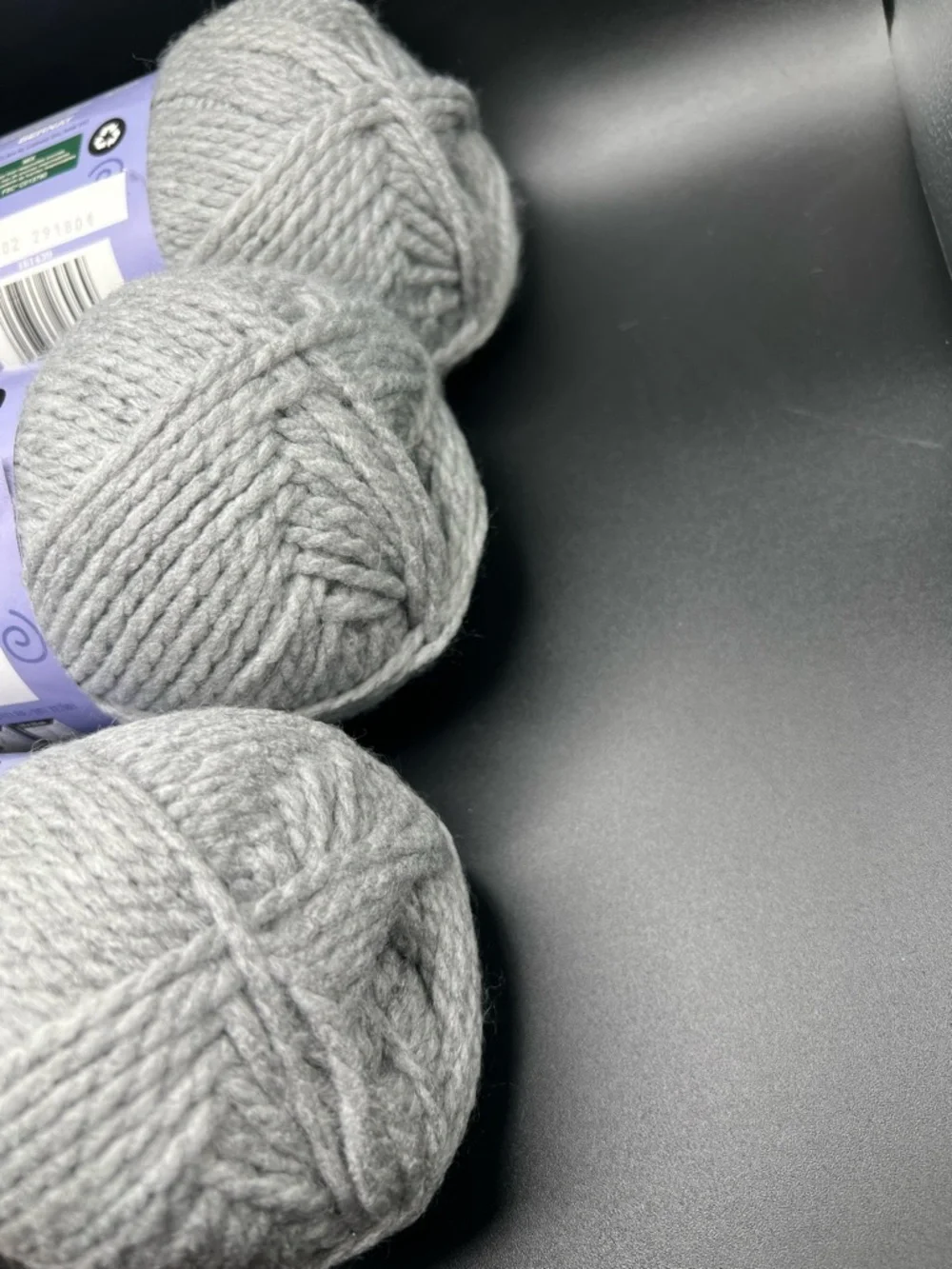 Bernat Softee Chunky Yarn Grey Heather Each Skein 164 Yards-3 Skeins