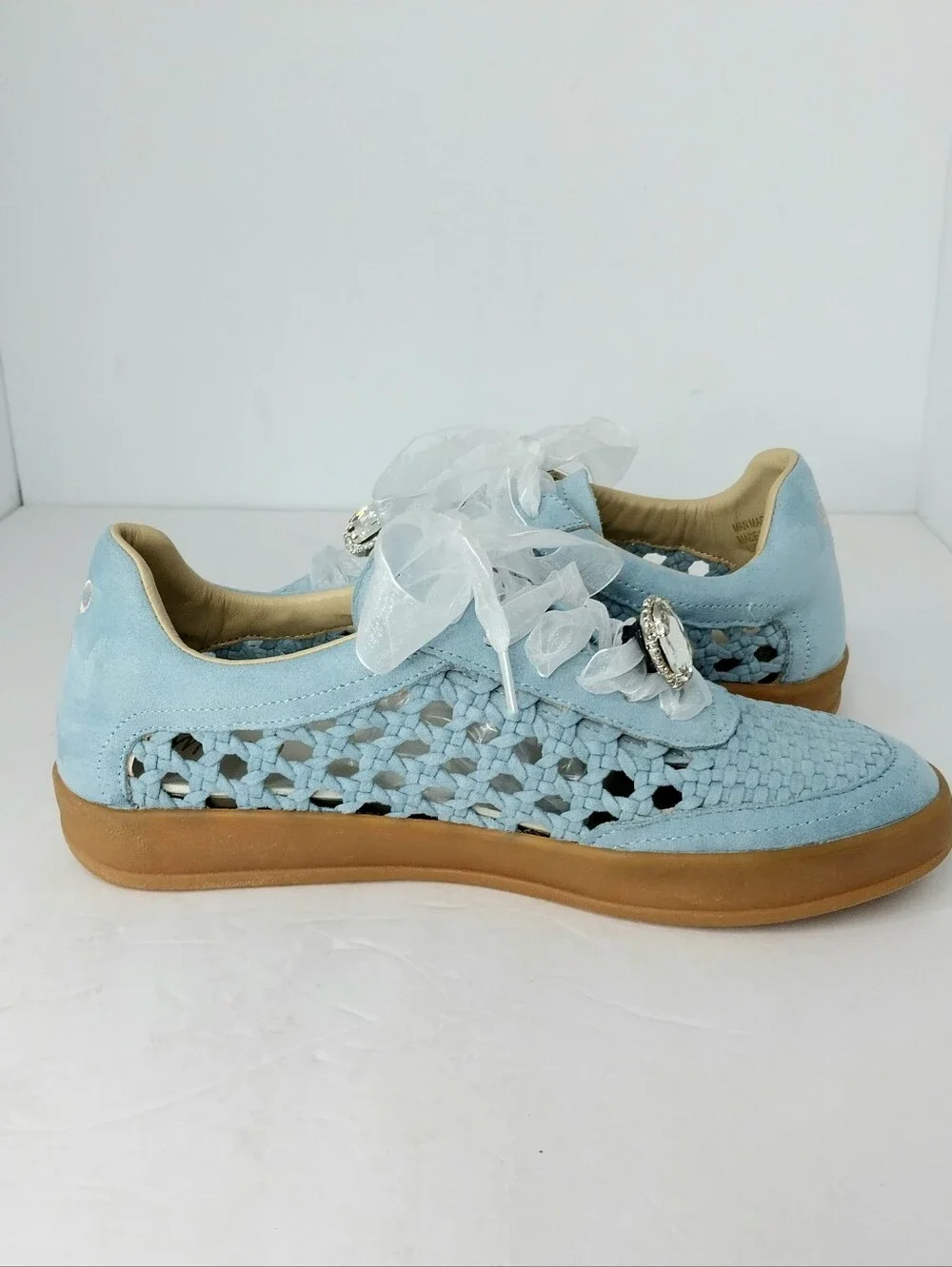 Mi,iM Giselle Suede and Woven Panels Sneakers, NEW, Size 7.5