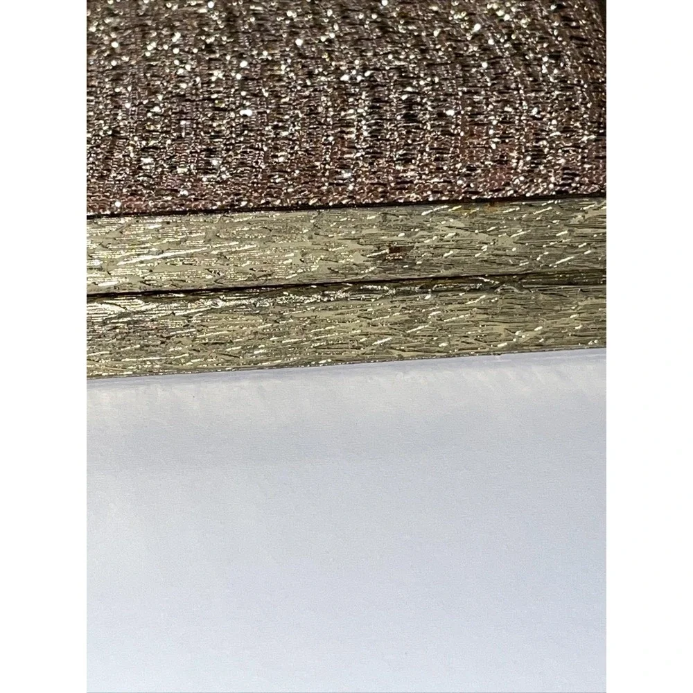 Vintage Sparkly Gold Handbag Purse Clutch 6