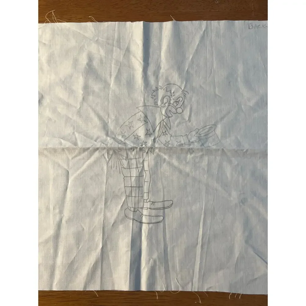 Handmade embroidered clown