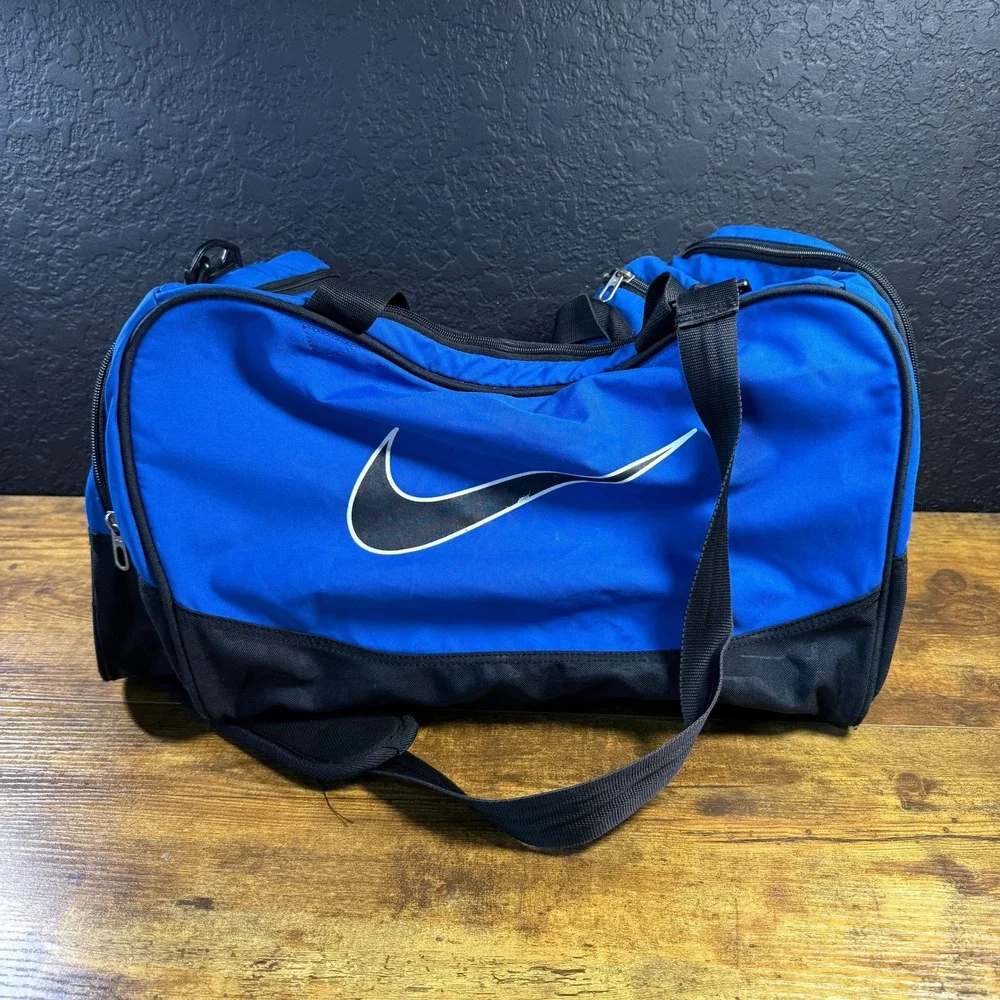 Nike Brasilia Blue Polyester Training Duffel Bag Small Unisex