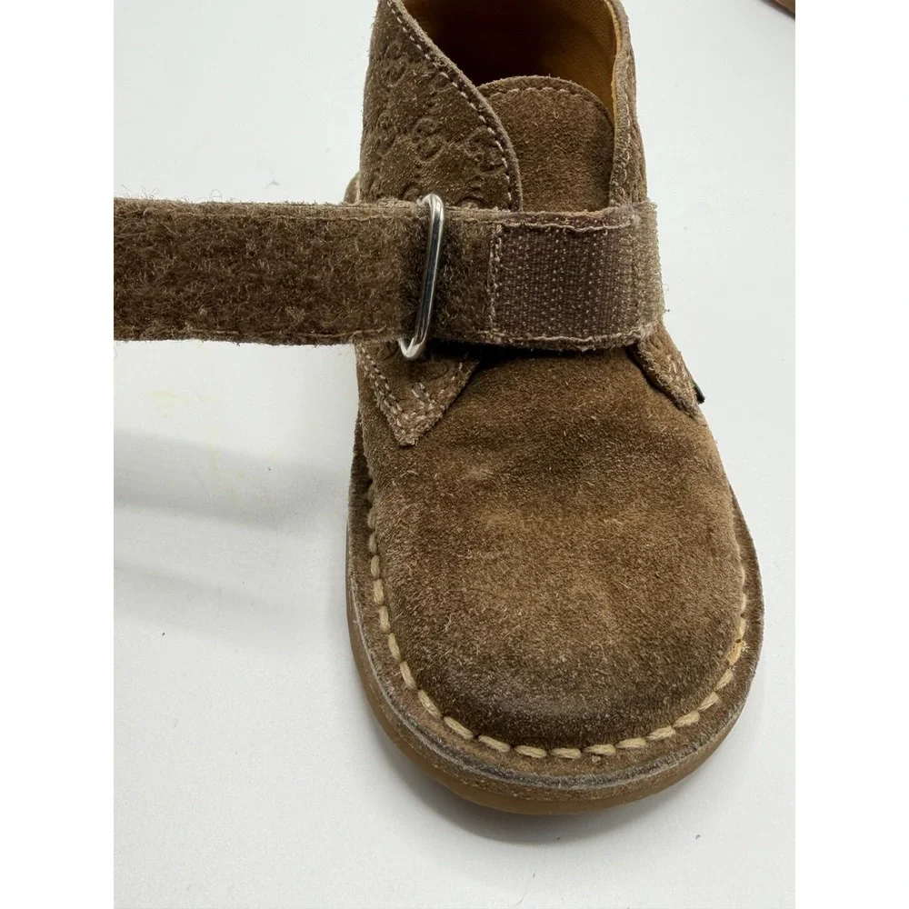 Gucci GG Monogram Suede Brown 271082 Toddler Size EU 20 -US 4.5C/5C