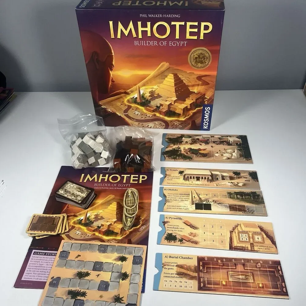 Imhotep Builder of Egypt Board Game by Thames & Kosmos - Gently Used 100%