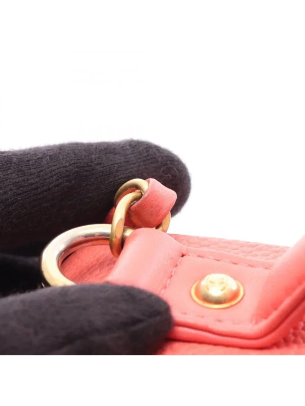 Chanel Shoulder Bag CC Figuri Vanity 2-Way Salmon Pink Caviar Leather CC