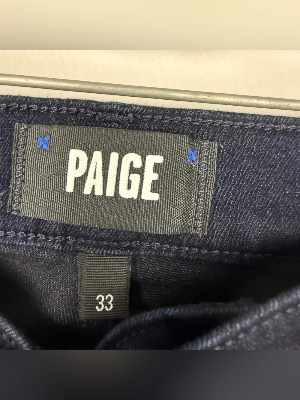 Paige Inkwell Dark Wash Federal Slim Jeans