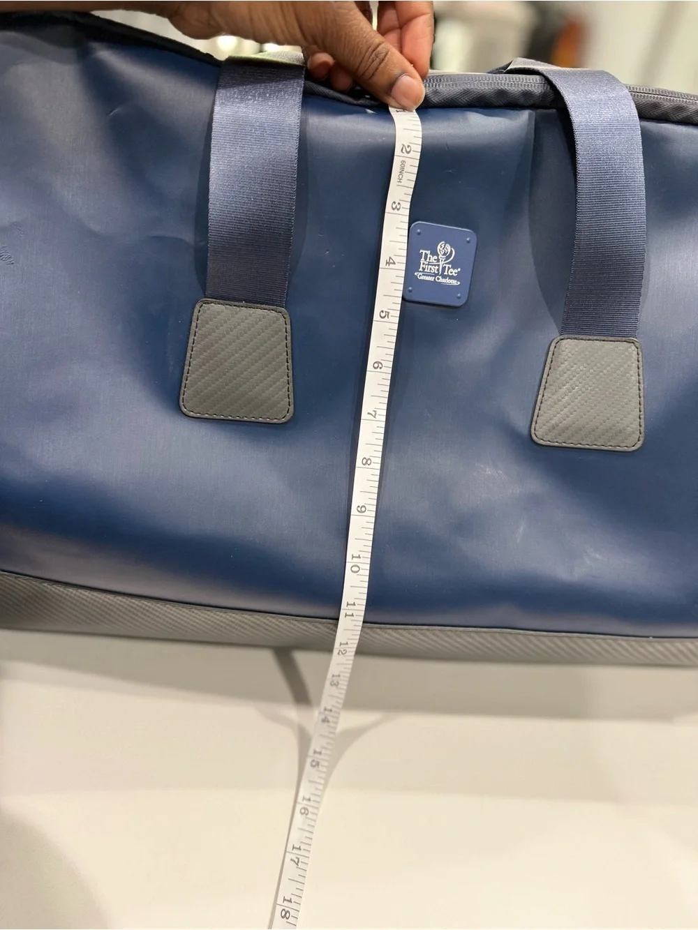 Stitch Golf Garment Bag w/Handles Duffel Case, Navy Blue strap incl