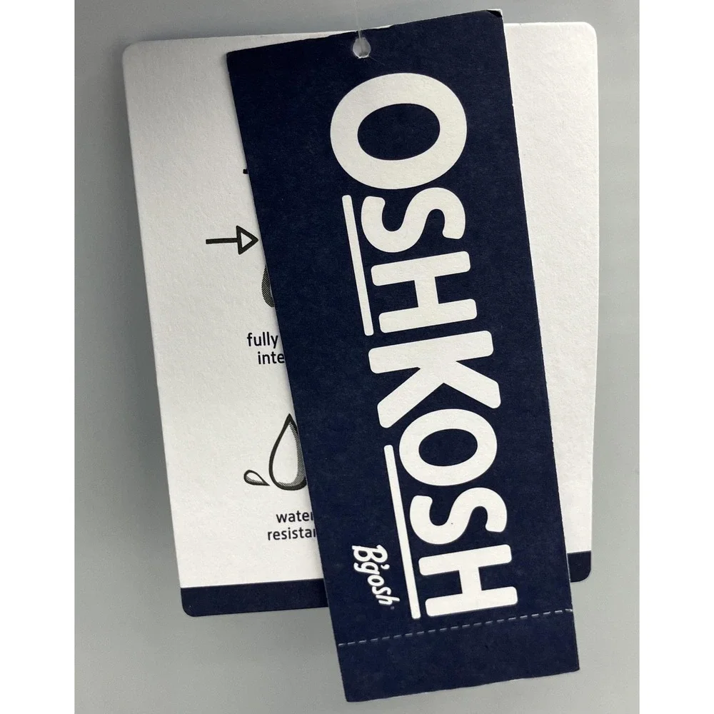 OshKosh B'gosh Jacket Boys 6 Colorblock Hooded Sherpa Puffer‎ Water Resistant