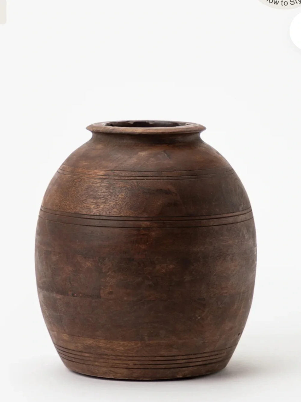 Aged Wood Vase