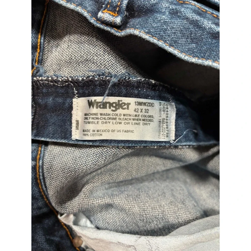 Wrangler 13MWZDD Cowboy Cut Original Fit Jeans Blue Denim Mens 42x32 Western