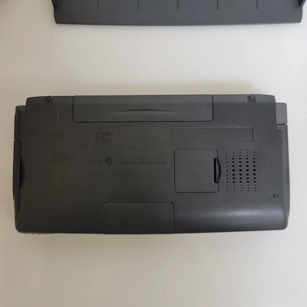 RARE VINTAGE 1997 HP 320LX PDA Palmtop Handheld Notebook PC WITH DOCK & CHARGER