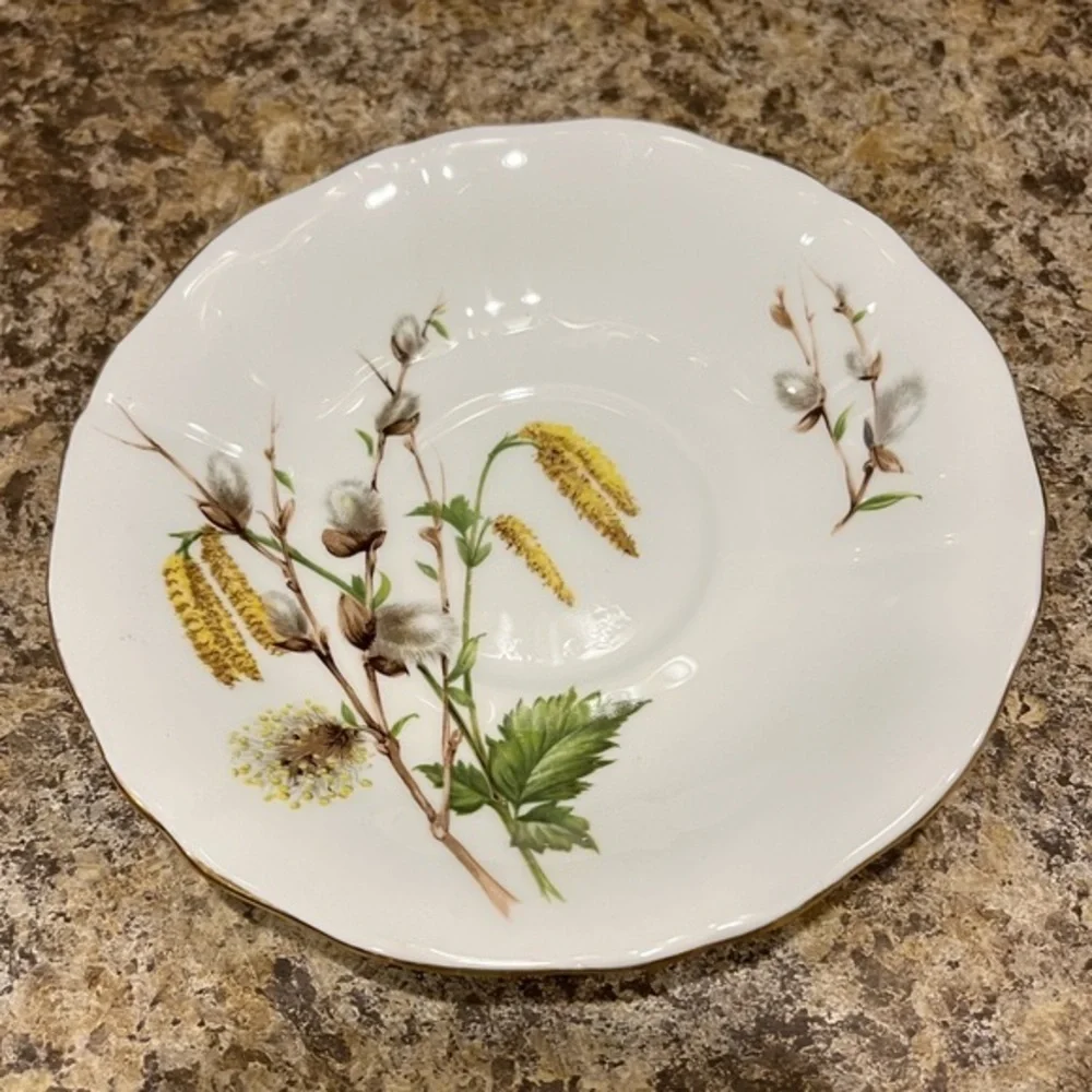 Vintage Adderley Willow Saucer Fine Bone China England