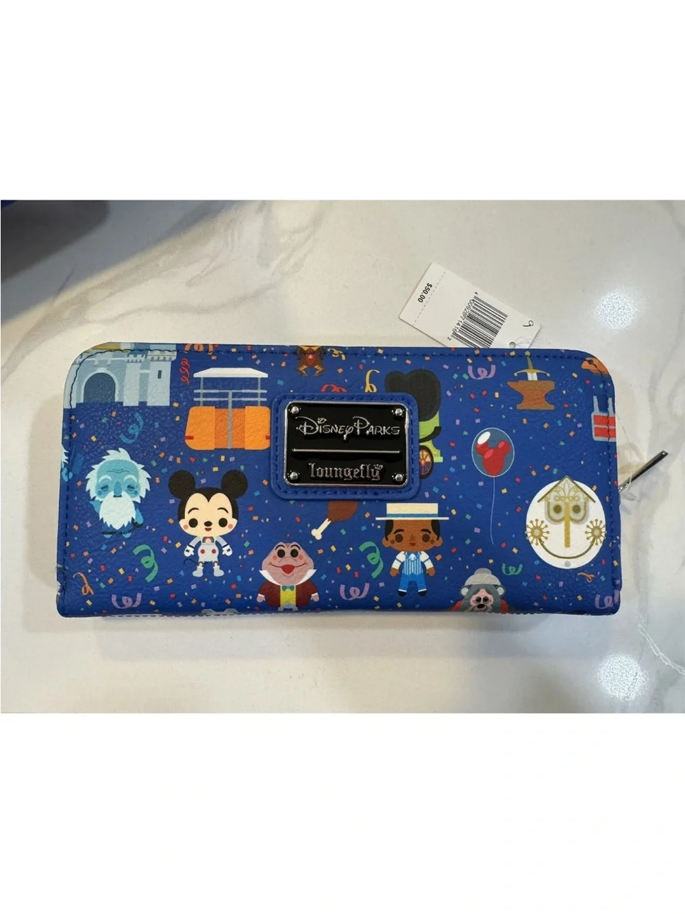 Disney Blue Kids Backpack and Wallet Set with Character Print