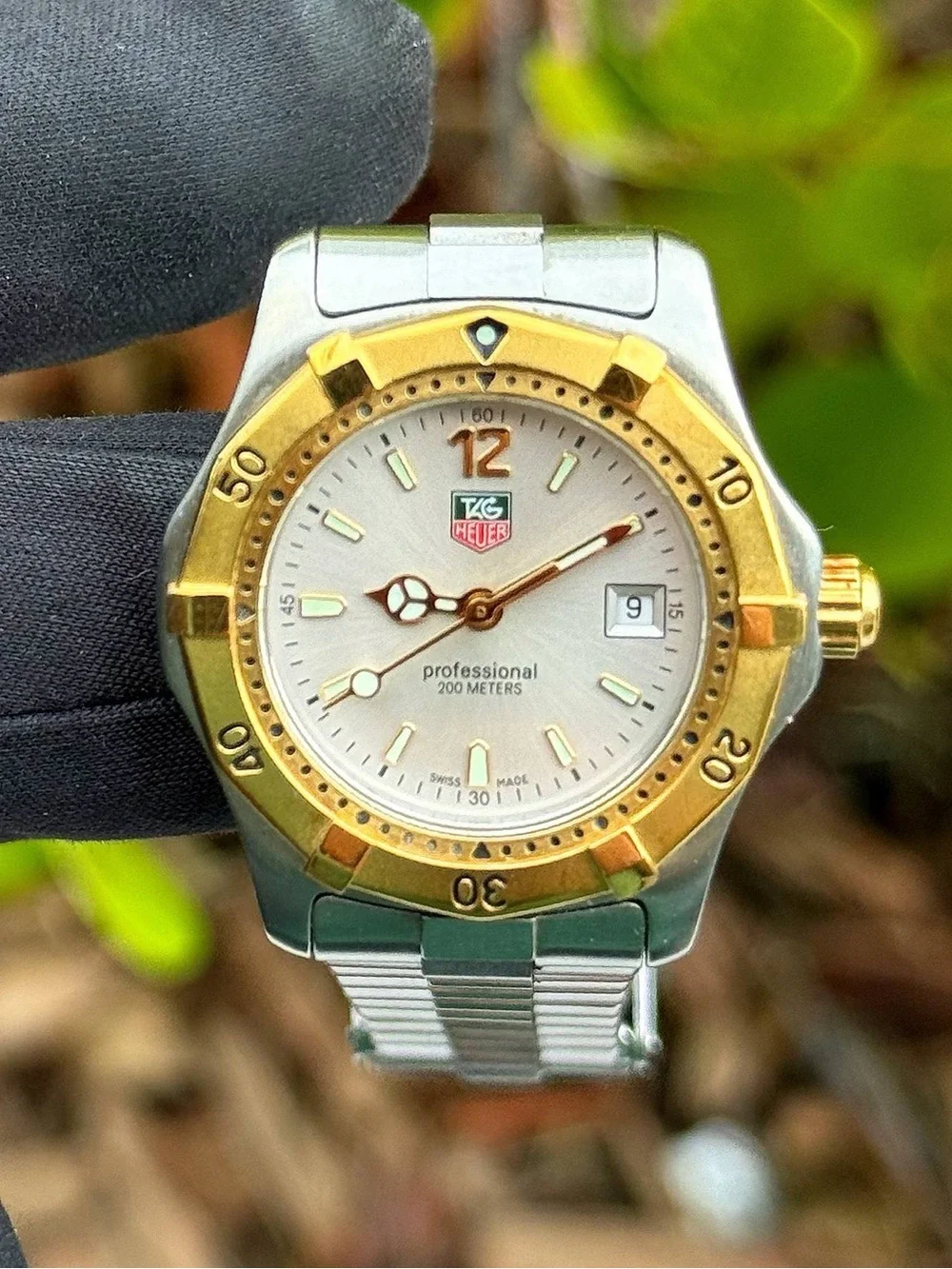TAG Heuer Ladies Watch Two Tone Steel Professional 27mm WK1320-0 Silver Dial