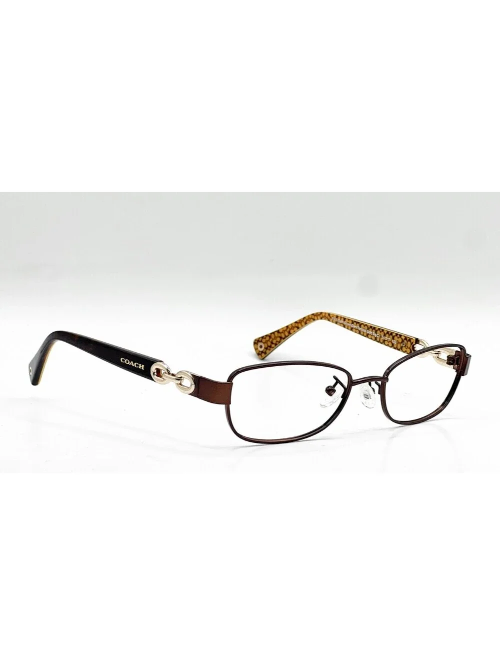 Coach HC 5054 9187 Satin Brown Tortoise Gold Authentic Eyeglass Frames 51-17