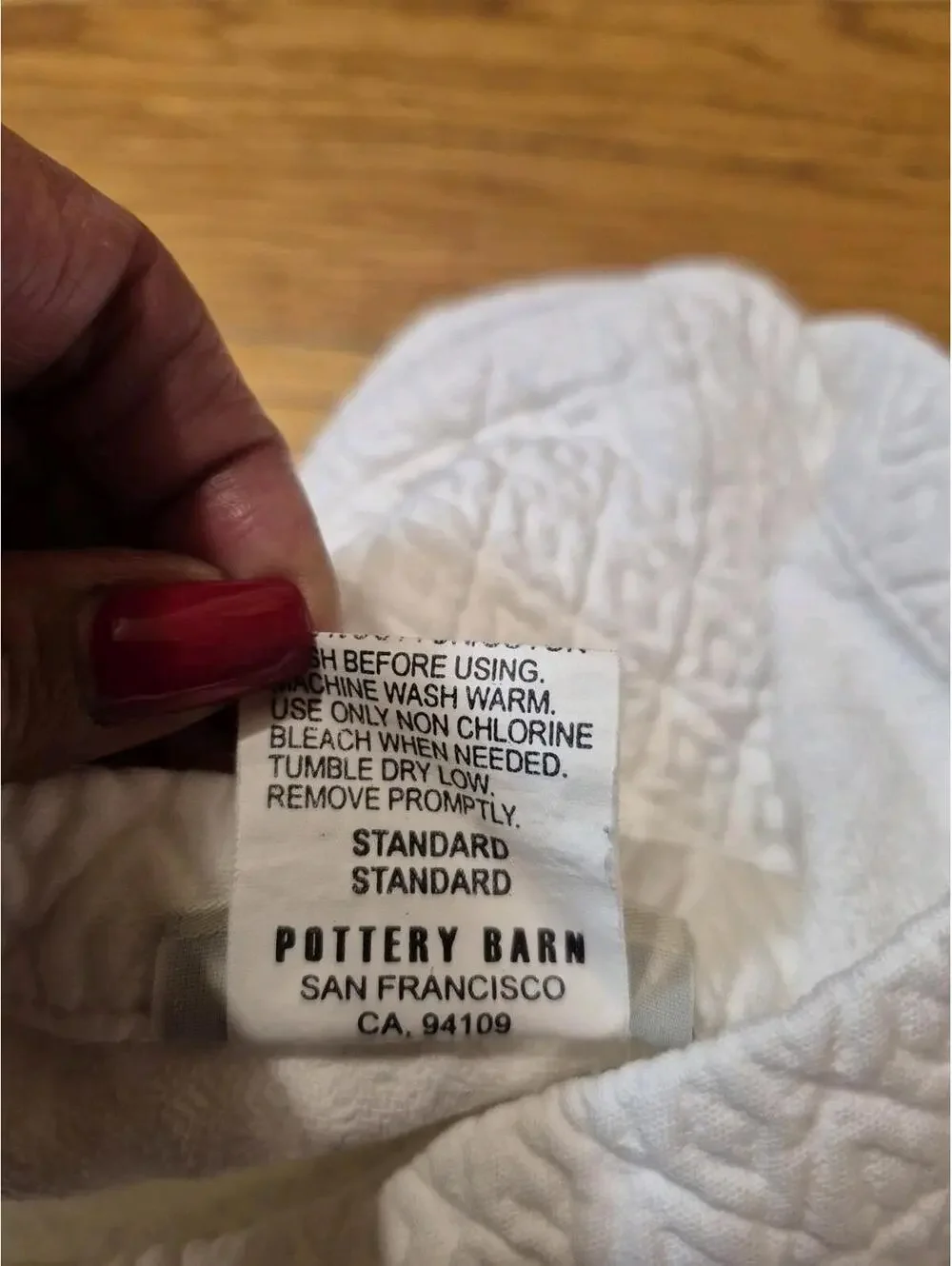Pottery Barn decor pillow white