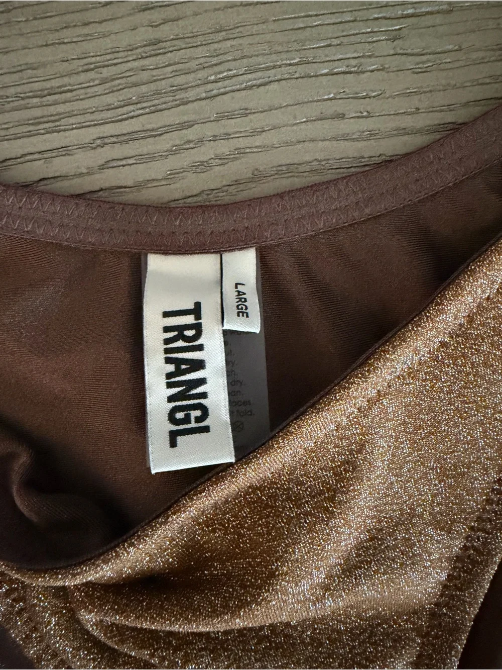 triangl swimwear Bronze Glitter Bikini Top