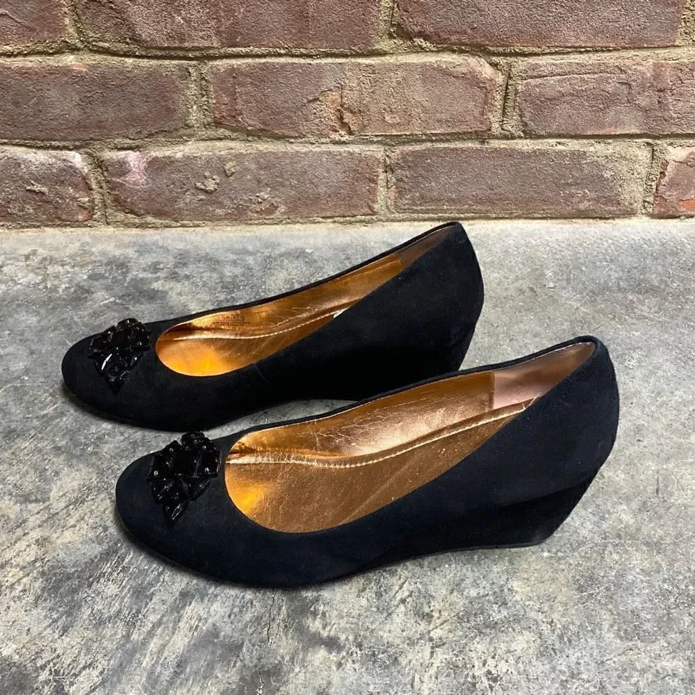 BCBG black suede