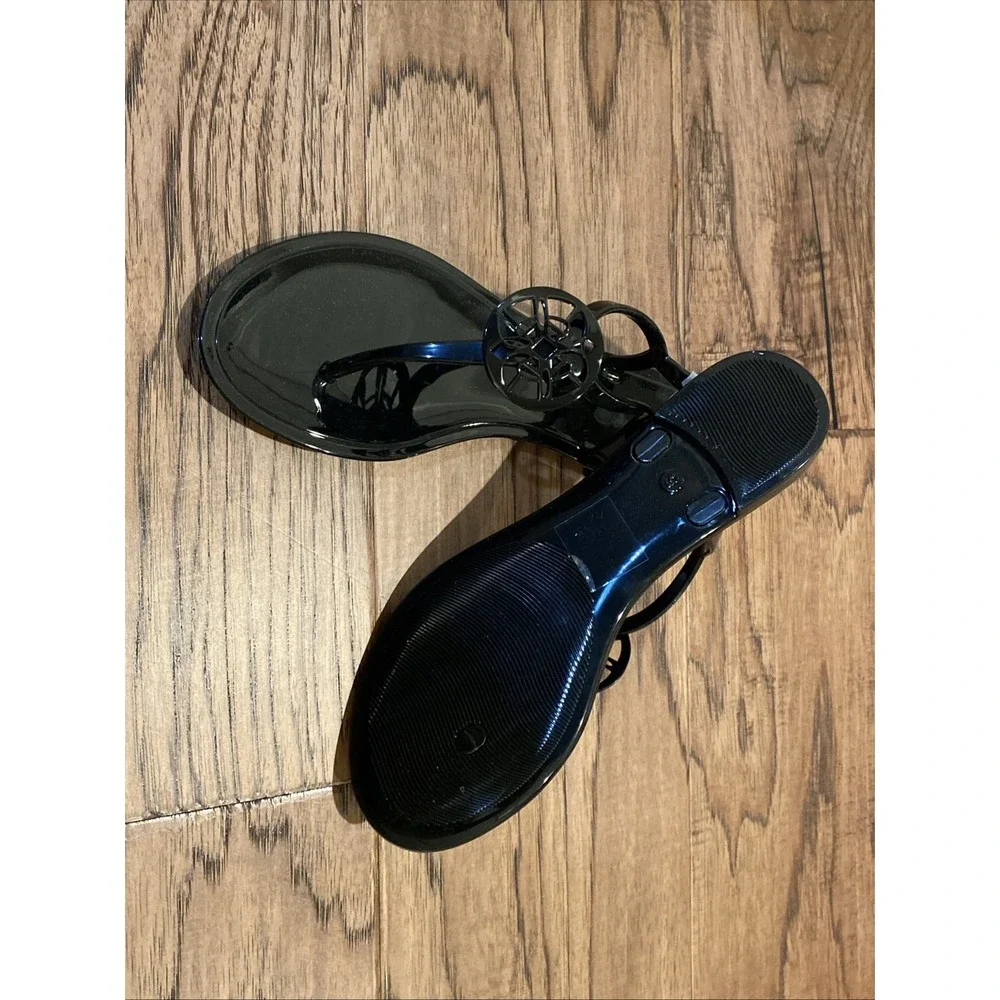 Circus by Sam Edelman Black Jelly Thong Sandals Womens Size 6M New in‎ Box