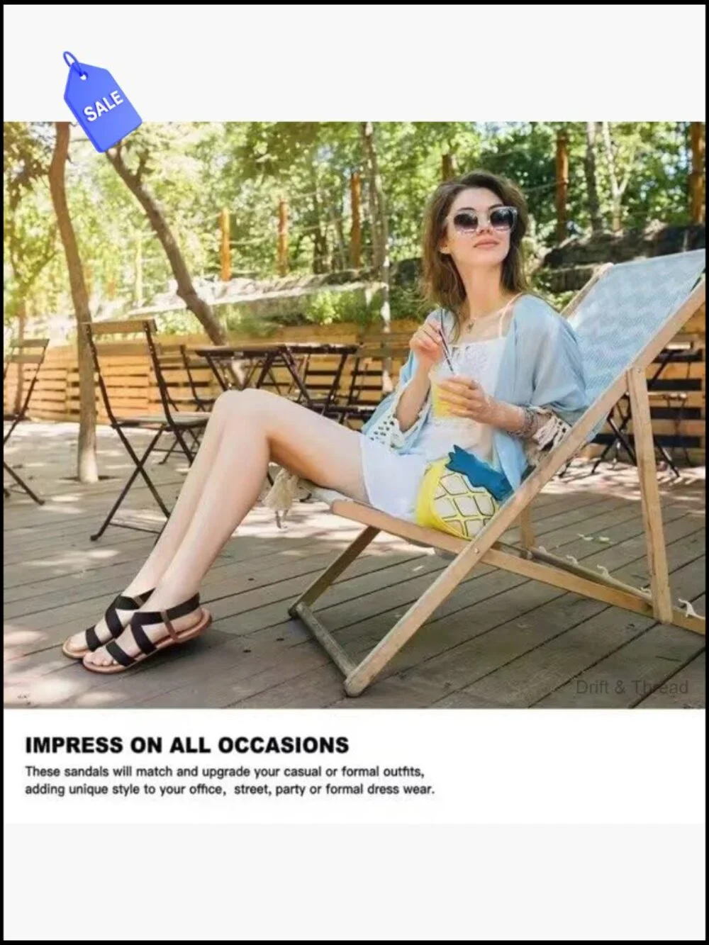 Flat Gladiator Sandals with Arch Support Slip On Comfort Casual