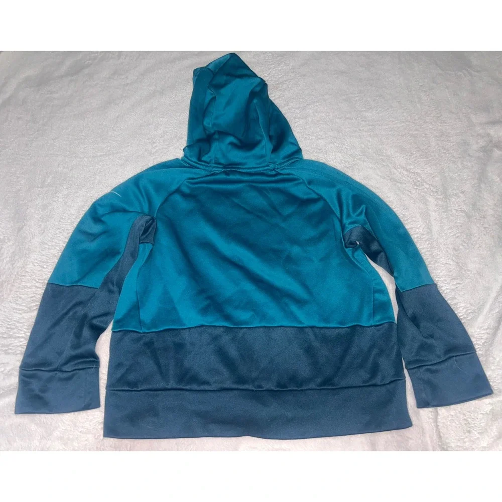 Nike Dri-FIT Boys Teal Blue Pullover Hoodie Sweatshirt Size Small S Logo