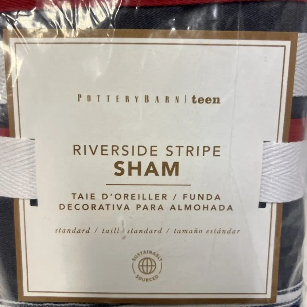 Pottery Barn Teen Riverside Stripe Pillow Sham NWT