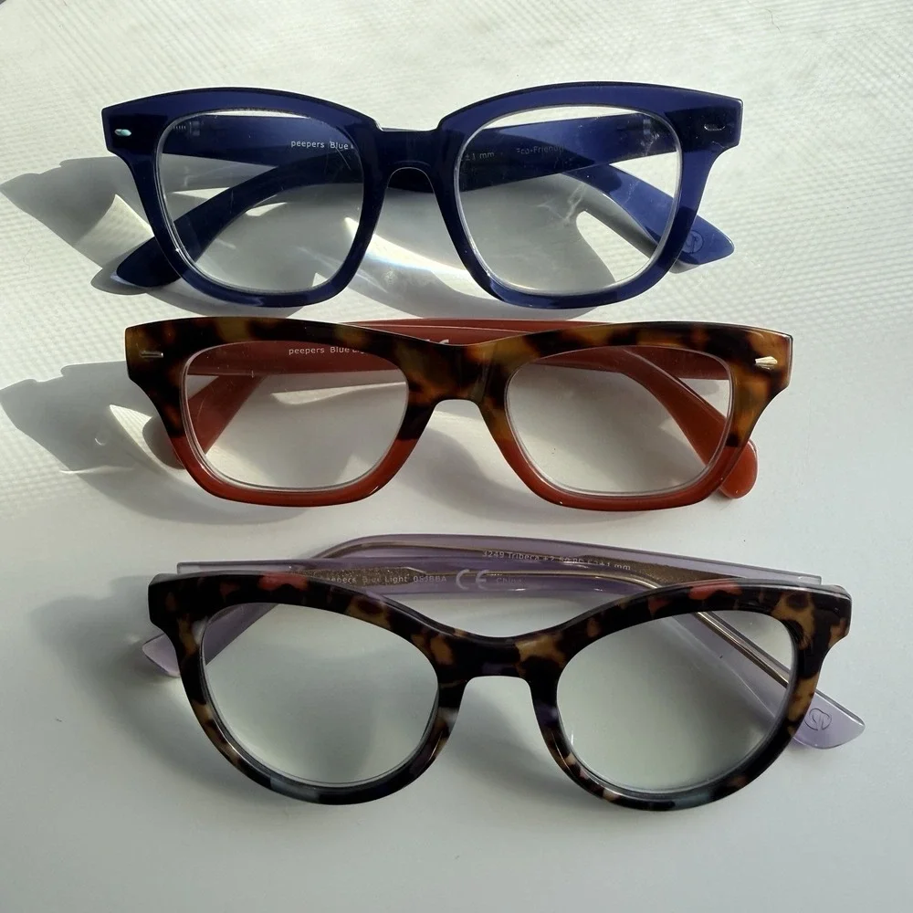 Peepers Blue Light Reading Glasses Lot 3 Women's Trendy Cat Eye Square Retro