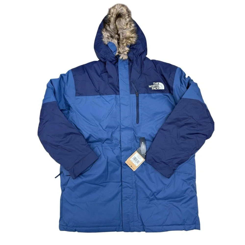 The North Face Men's Bedford Full Zip‎ Shady Blue Down Parka, Size 2XL