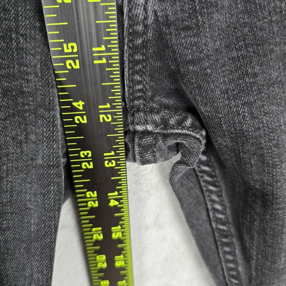 Levis 505 Regular Fit Jeans‎ Mens 33x32 Washed Black Straight Leg Denim Pants