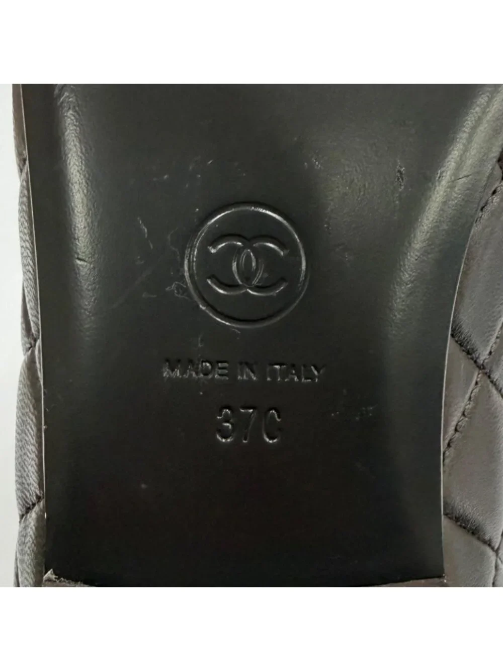 Chanel Ballerina CC Logo Quilted Ballet Shoes Brown Gold