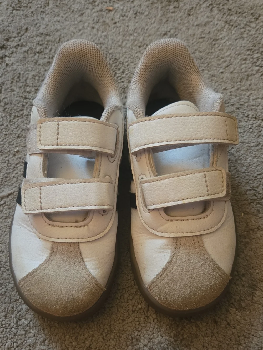 adidas Kids Beige Velcro Sneakers