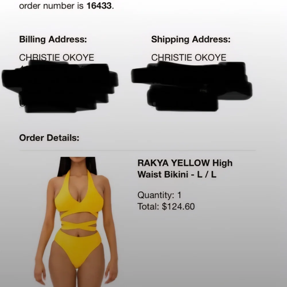 Yellow Women's Swimwear Set