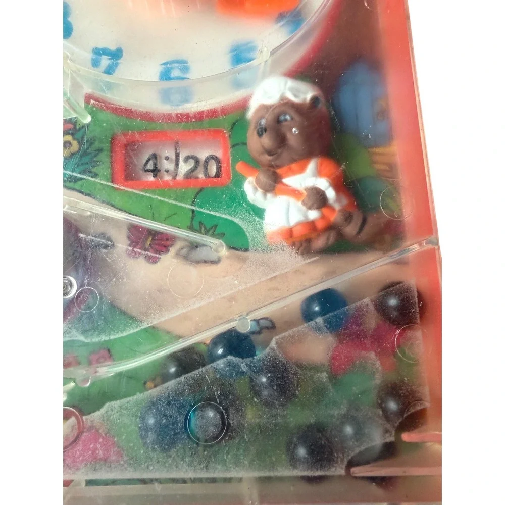 Vintage Mattel Fun Oclock Learning Toy Clock Marble Run Red 9832-2129 1980s