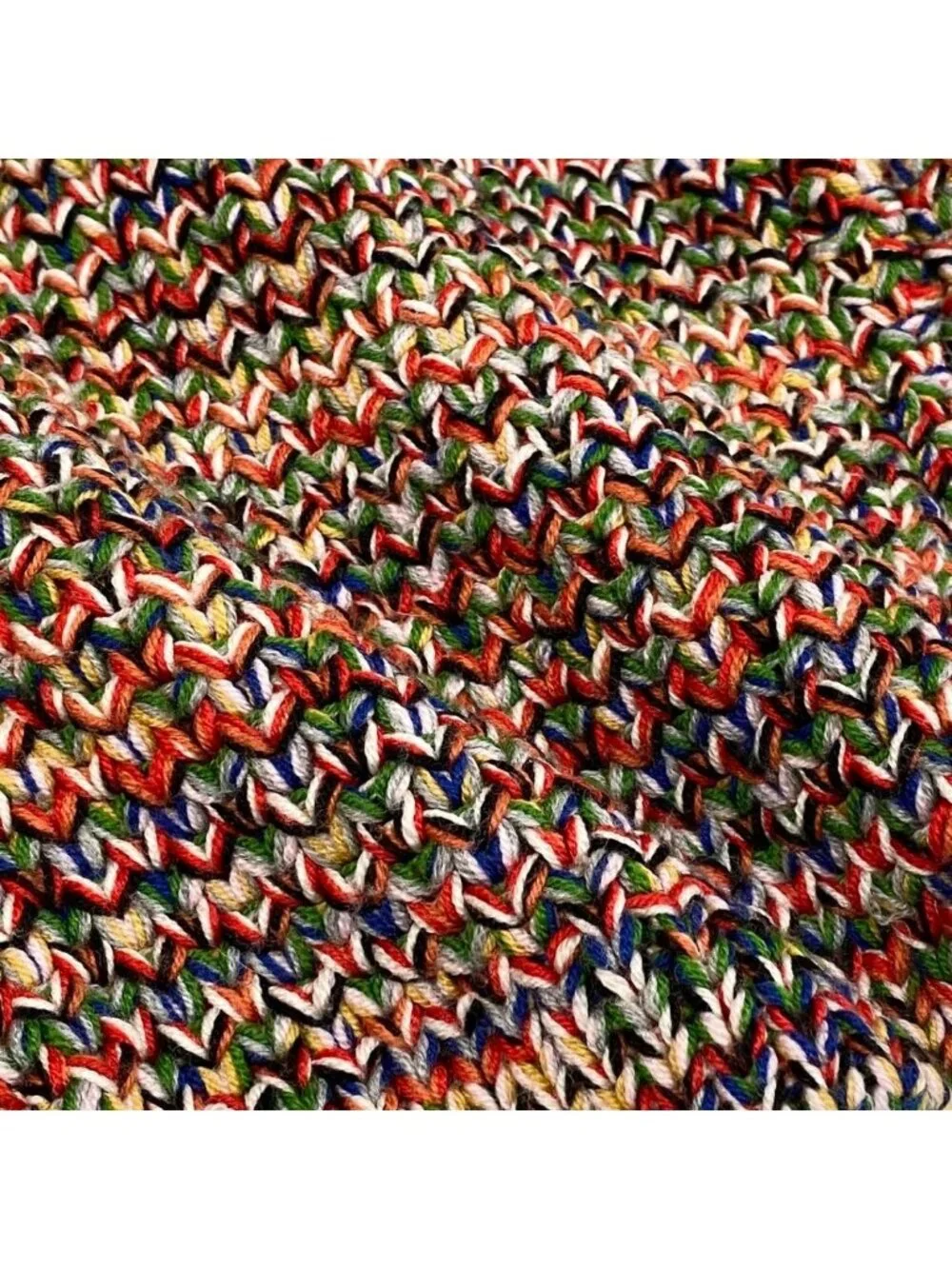 Chanel Middle Gauge Mixed Knit Sweater High Neck 34 Multicolor Wool