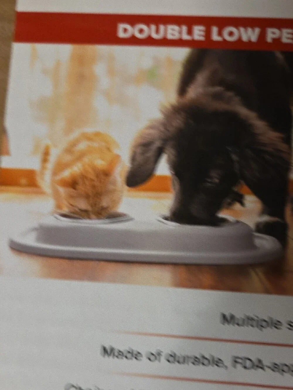 WeatherTech Double Low Pet Feeding System - Gray
