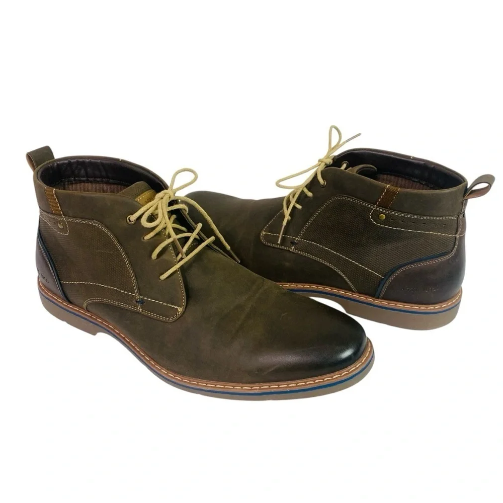 Nunn Bush Brown Ozark II Plain Toe Chukka Boots Size 12
