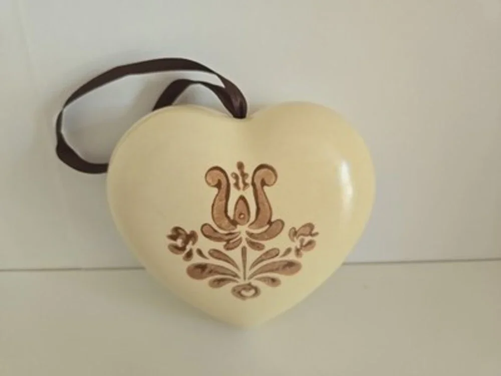 Potpourri Holder PFALTZGRAFF STONEWARE POMANDER HEART-SHAPED Vintage 1980s