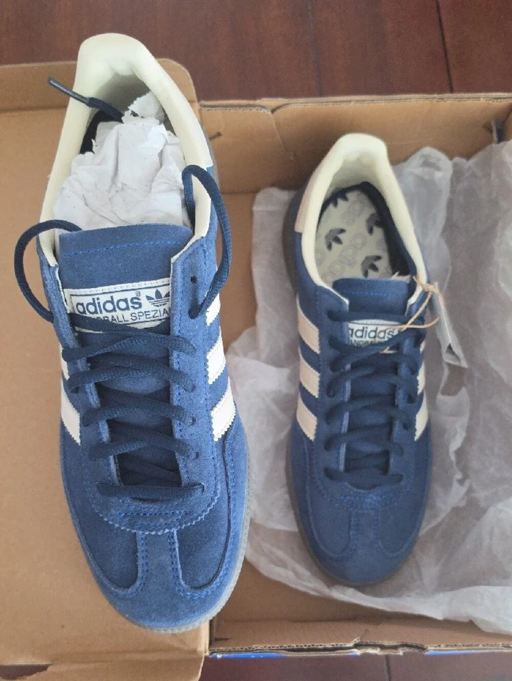 adidas Bright Blue Handball Spezial Shoe Box. Size US (W 9.5) (M8)