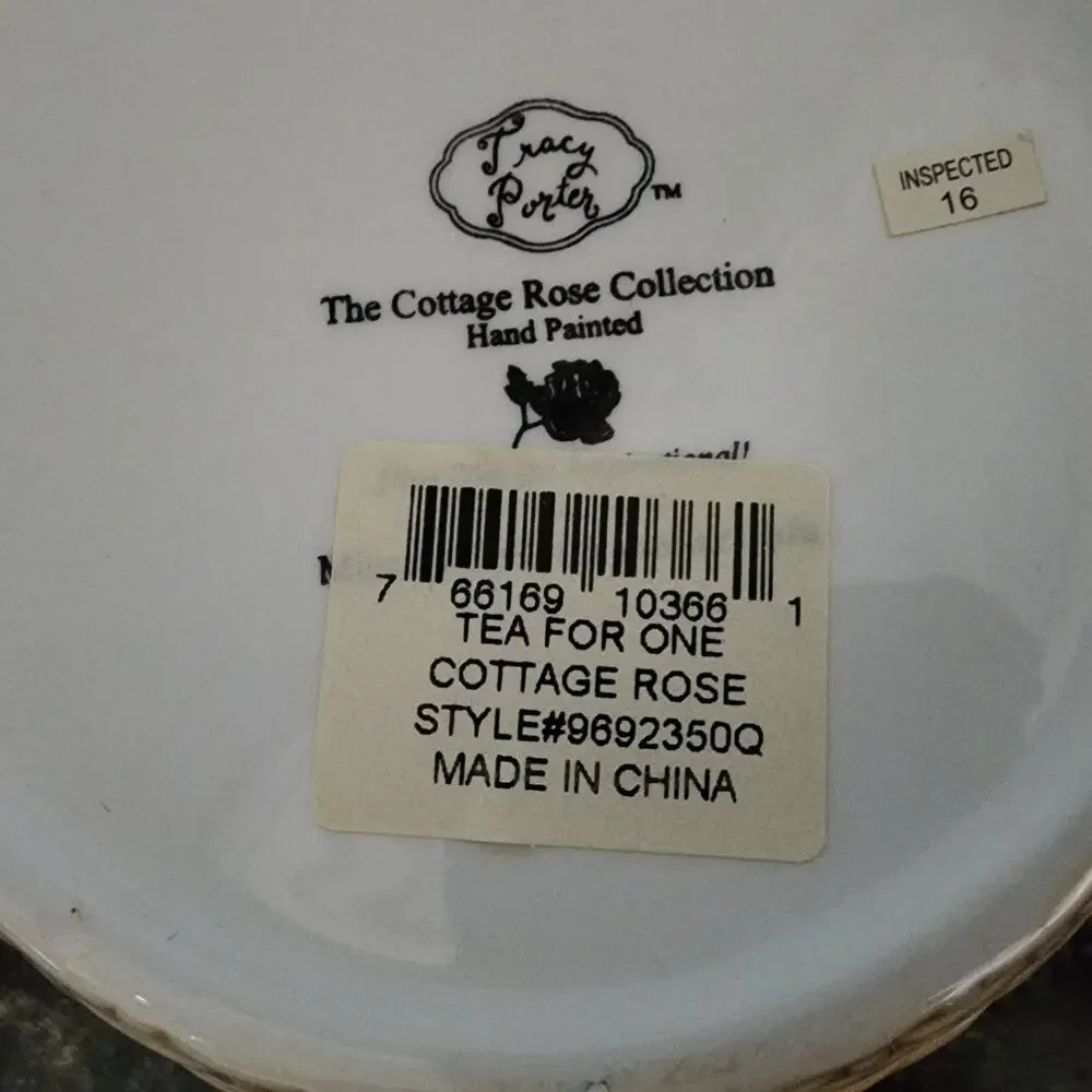 Tracy Porter Cottage Rose Tea for One Never Used