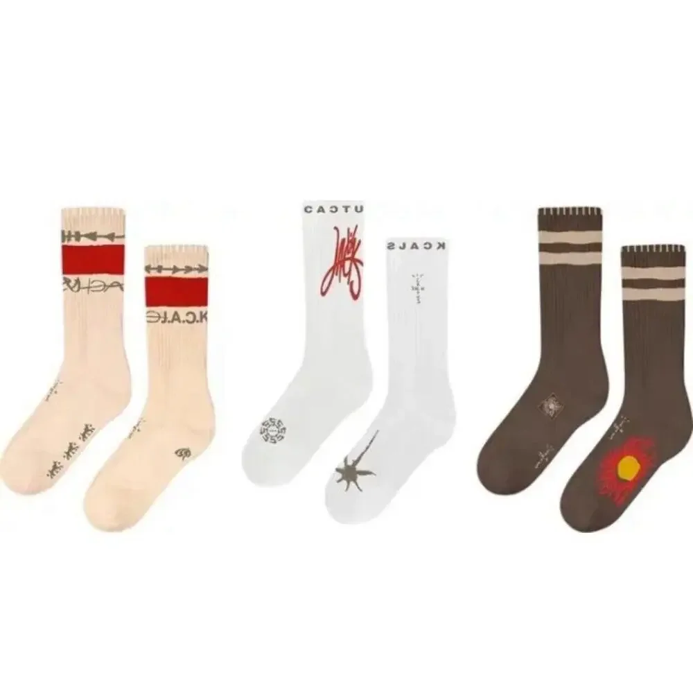 Travis Scott Cactus Jack Reverse Jack Multicolor Trio Unisex Socks McDonalds New