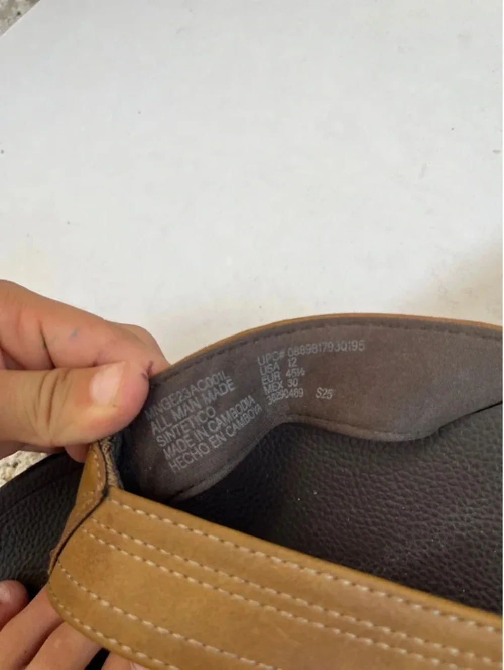 George Mens brown flip flops, Men's Size 12 leather casual