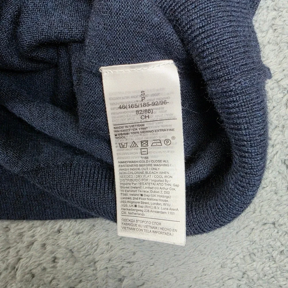 Banana Republic Quarter Zip Sweater Mens S Lot of 2 Italian Merino Wool Baruffa