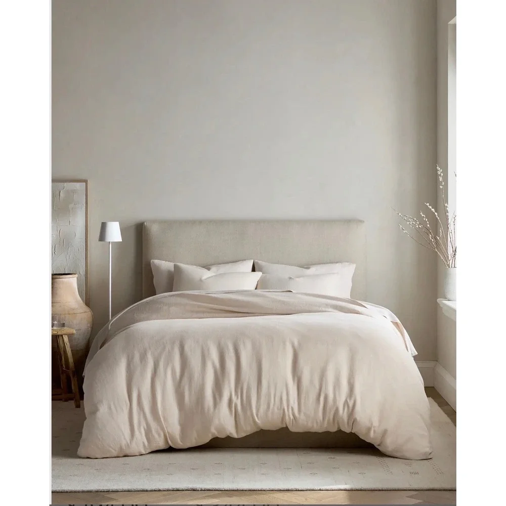 NWOT Quince 100% European Linen Duvet Cover Set Full/Queen Color: Sand