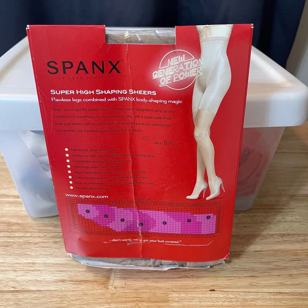 Spanx In-Power Line Super High Shaping Sheers Nude 1 Size E High Waisted Tights