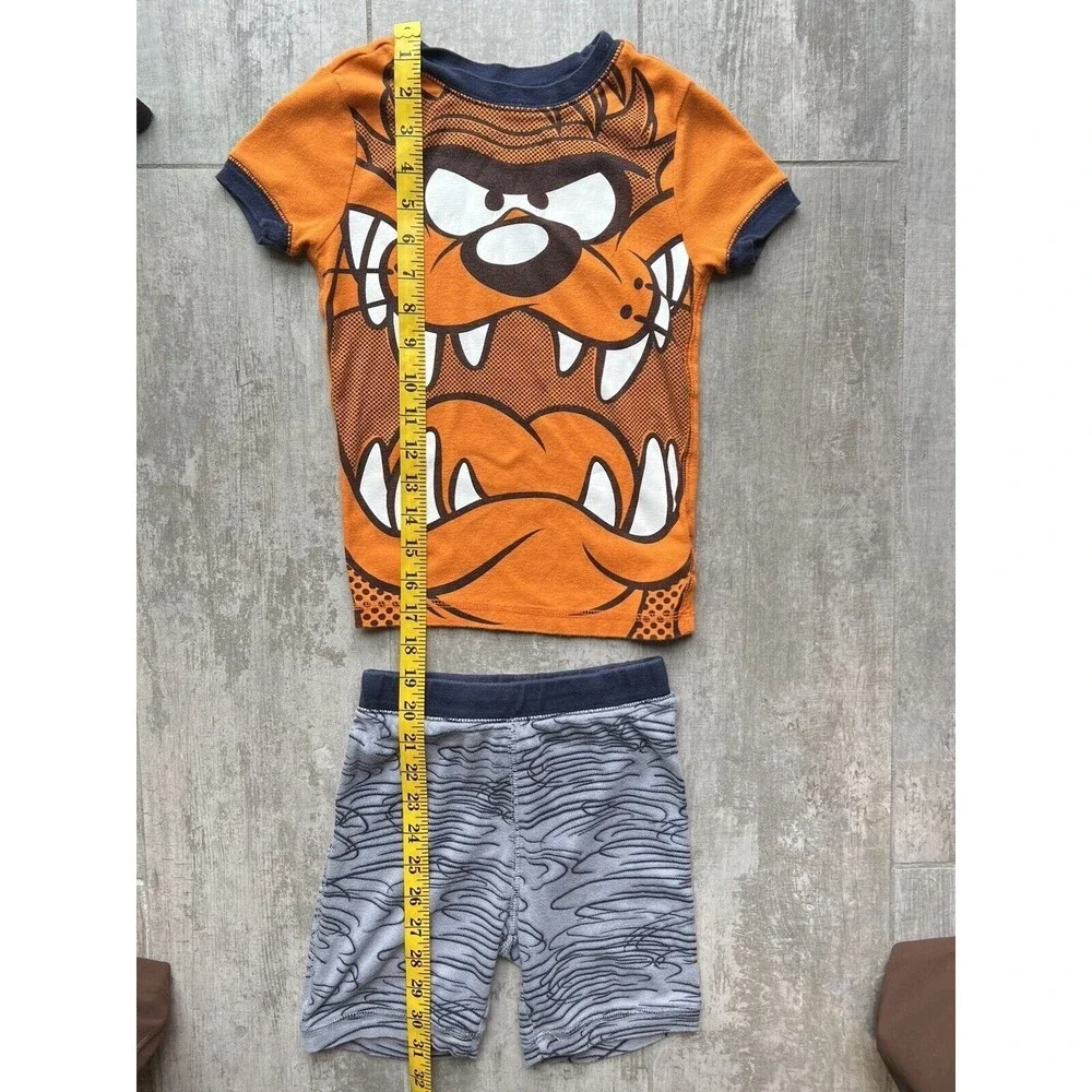 Gap Kids Boys Looney Tunes Taz Tasmanian Devil 2 Piece Pjs Pajamas Set Sleep 6