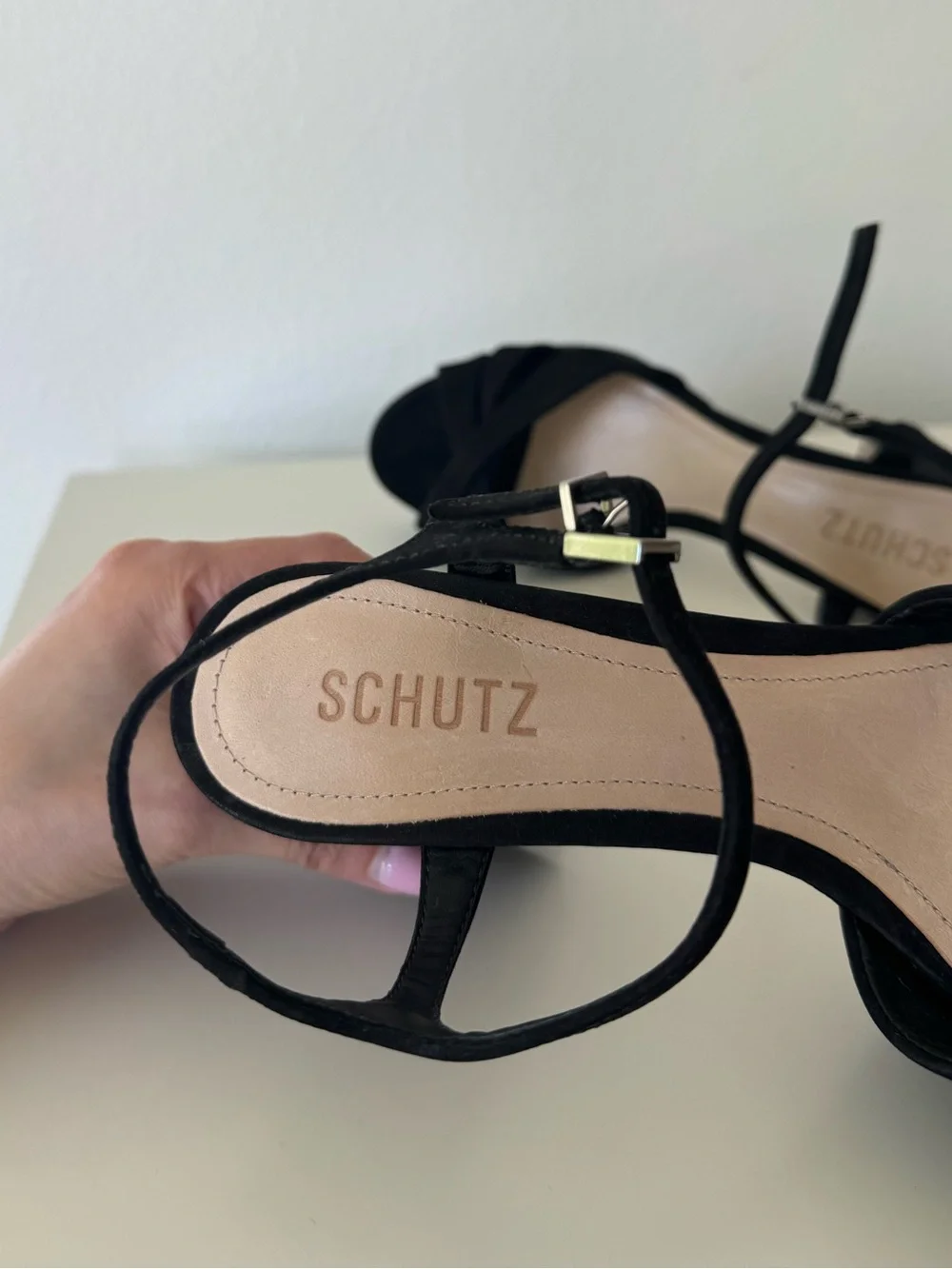 SCHUTZ black suede