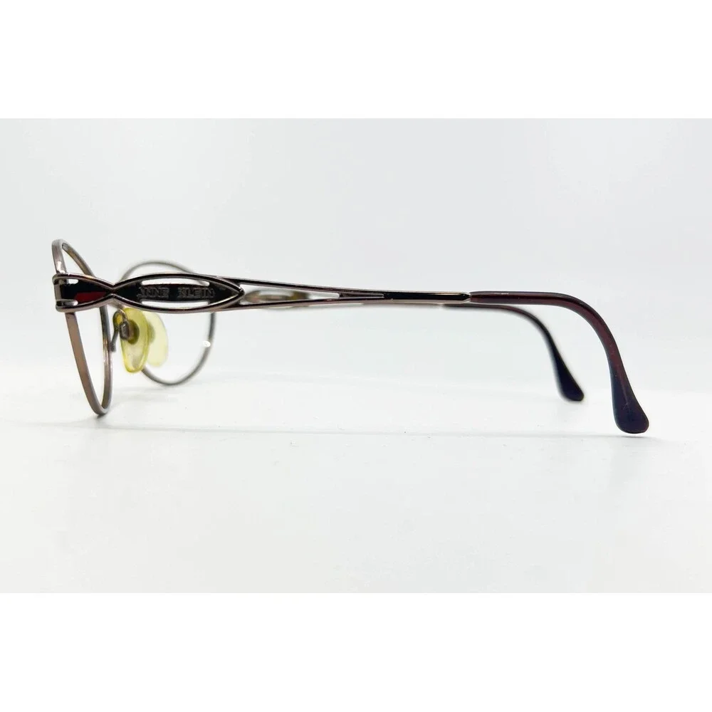 Anne Klein Eyeglasses Women Brown Oval K1010 53-17-130 Italy 53-17-130