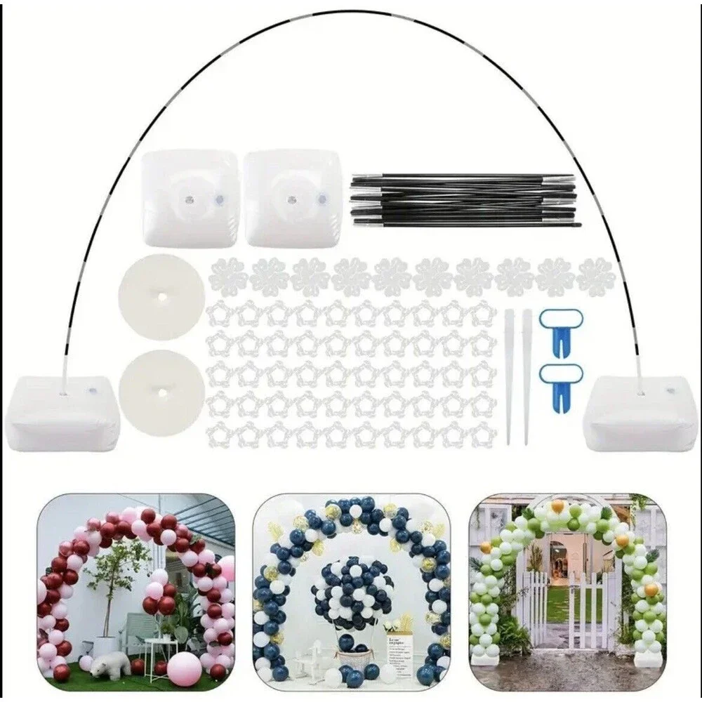 Balloon Arch Kit Adjustable Plastic Column Stand 10ft x 9ft Reusable DIY Decor